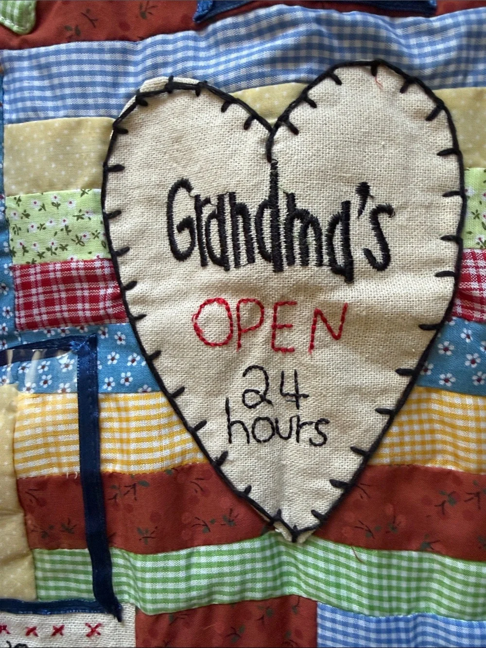 Grandma's Patchwork Hanging Quilt - Multi-Color Comfort picture insures